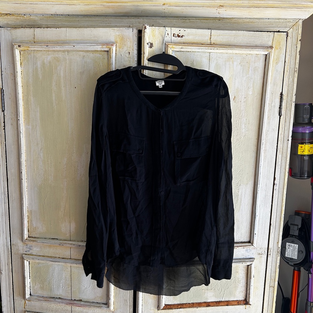 Wilfred Black Silk Blouse